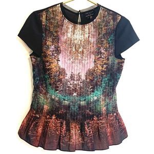 [Ted Baker] Pleated Front Blouse - Size 1/XS